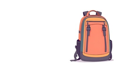 backpack isolated on white background