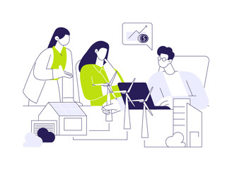 Business sustainability abstract concept vector illustration.