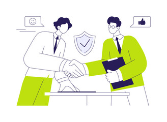 Fototapeta premium Trust abstract concept vector illustration.