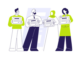 Employee scolarship abstract concept vector illustration.