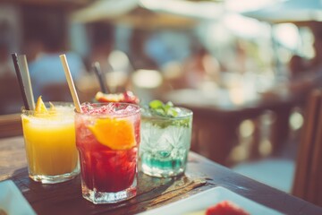 Vibrant Array of Cocktails and Elegant Bites - Festive Rooftop Lounge Experience for Celebrations