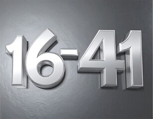 Silver 3D numbers