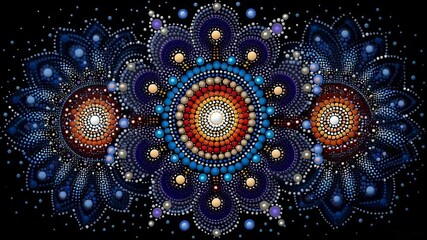 Dot painting and digital art in motion - Powered by Adobe