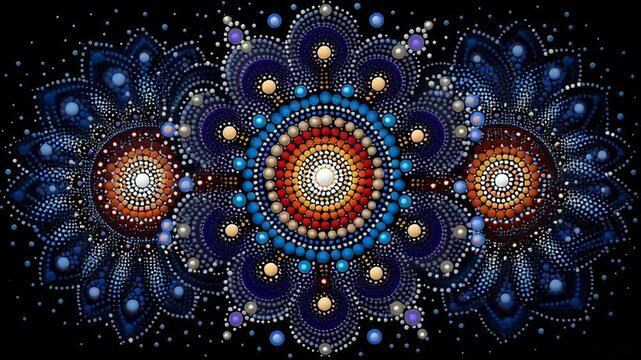 Dot painting and digital art in motion