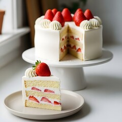 cake with strawberries