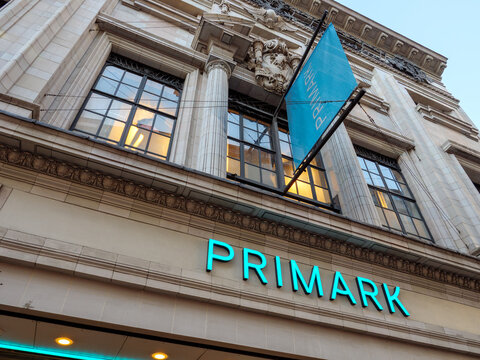 London, England, UK - November 21, 2025: Oxford Street Primark store