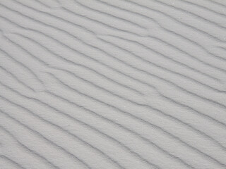 Ripples in white sand at White Sands National Monument. 