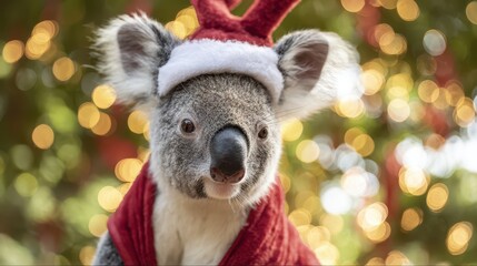 Koala in holiday gear for New Year!