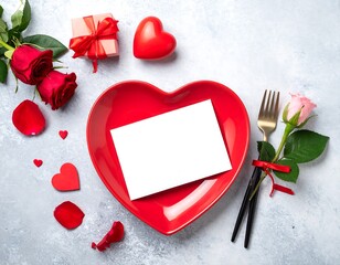 Valentine's Day dinner setting