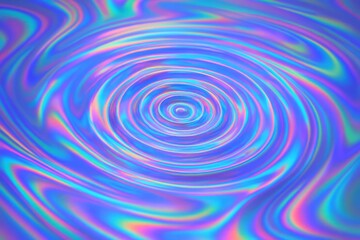 Colorful swirl of water with a rainbow effect. The water appears to be moving and the colors are vibrant