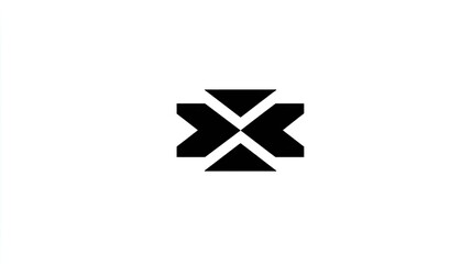 Geometric shape resembling an abstract x or cross with sharp angles.