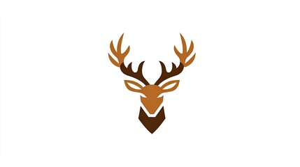 Stylized graphic representation of a majestic male deer head featuring prominent antlers