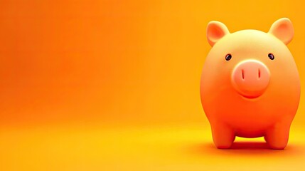 Three dimensional representation of a cheerful ceramic figurine against a bright backdrop