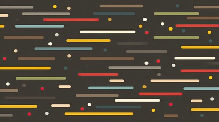 Colorful horizontal lines and dots create a modern abstract pattern.
