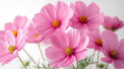 Fototapeta premium blooming pink cosmos flowers in garden high resolution picture