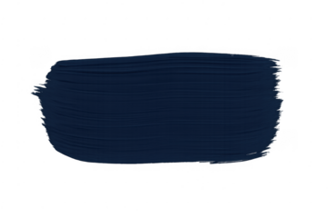 Dark blue paint brush stroke transparent background