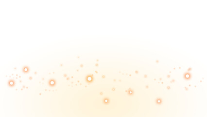 Golden particle sparkle on transparent background
