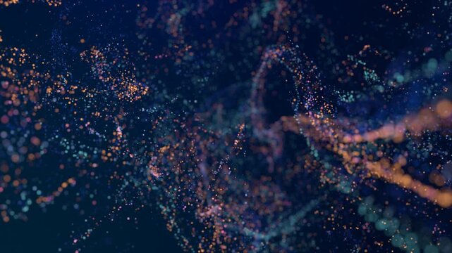 Dynamic background material of spray particles