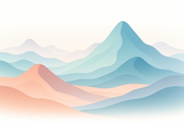 Serene Pastel Mountain Layers