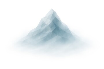 Low Poly Mountain Peak in Mist