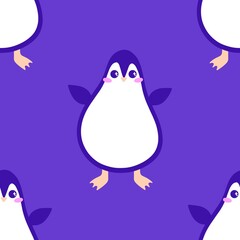 Christmas animals seamless penguin pattern for wrapping paper and fabrics and kids print