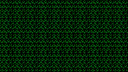 Black Background with Repeating Green Geometric Pattern