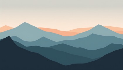 Obraz premium abstract mountain range landscape