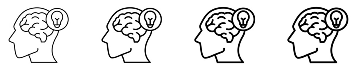 Thought Leadership Icon Set Different Style Collection
