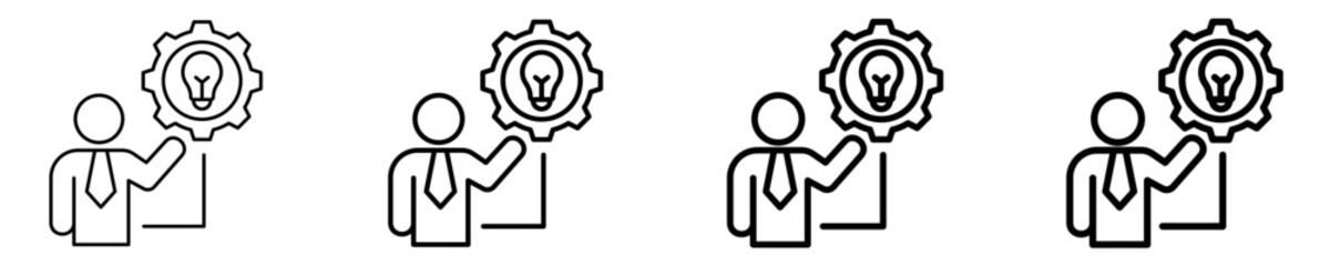 Skill Building Icon Set Different Style Collection
