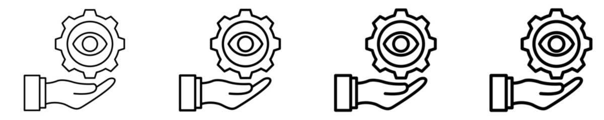 Vision Setting Icon Set Different Style Collection
