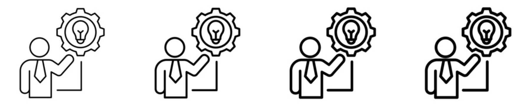 Skill Building Icon Set Different Style Collection
