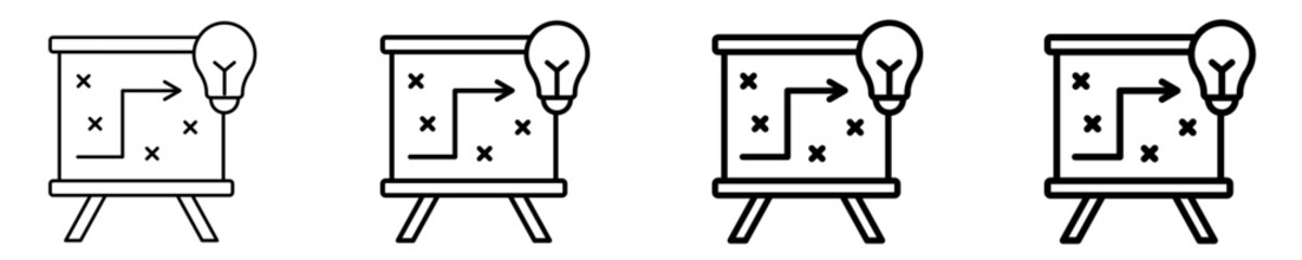 Strategic Planning Icon Set Different Style Collection
