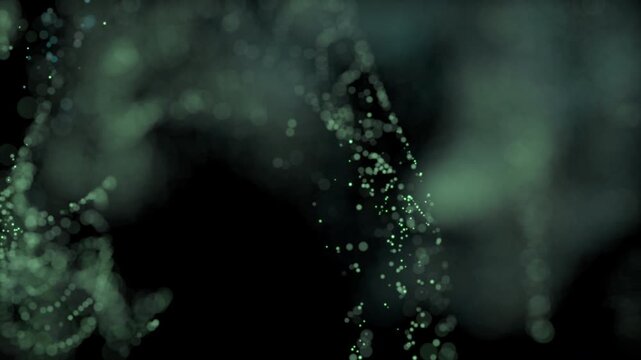 Dynamic background material of spray particles