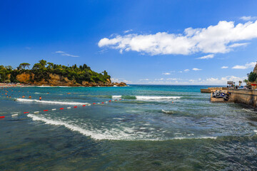 Scenic summer landscape of Ulcinj resort in Montenegro, Europe