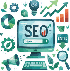 Search Engine Optimization (SEO) Concept Illustration