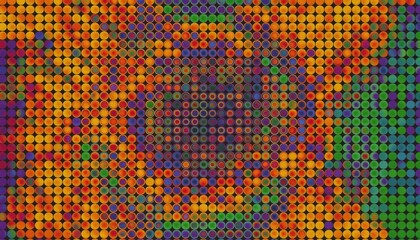 Colorful Abstract Dot Pattern Spiral