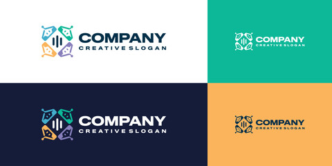 Creative AI Chatbot Icon Symbol Communication Technology Logo Design Template