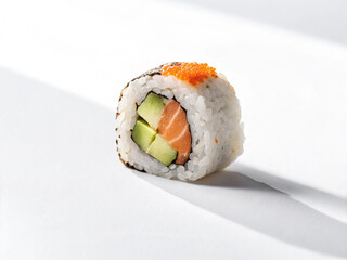 Fresh Salmon Nigiri Sushi on a Clean White Background
