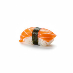 Fresh Salmon Nigiri Sushi on a Clean White Background