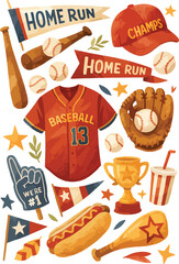 Baseball Game Day Elements