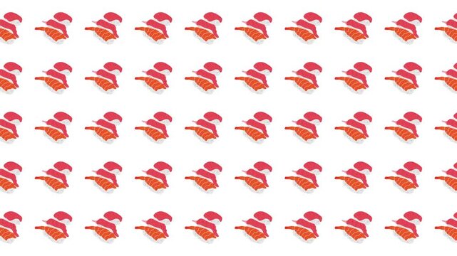 Repeating pattern of bird illustrations with striped hats suitable for fabric design, wallpaper, prints, and childrens products.