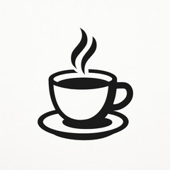 Obraz premium Minimalist Coffee Cup Logo