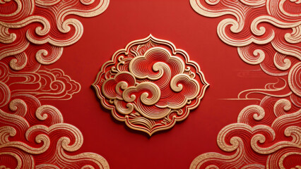 Chinese traditional auspicious cloud pattern background image
