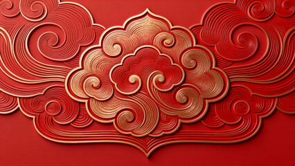 Chinese traditional auspicious cloud pattern background image
