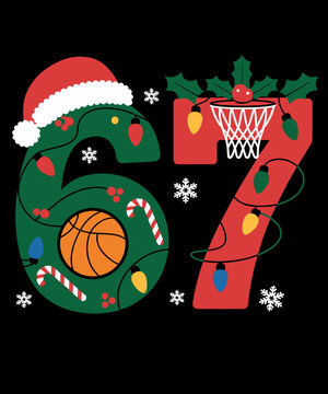 67 Christmas Basketball 6 7 Meme Boys Six Seven Christmas