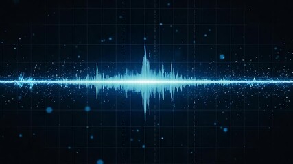 Sonic Resonance: An intricate sound wave pulses with an ethereal glow against a deep blue canvas, highlighting the fundamental dynamics of audio.