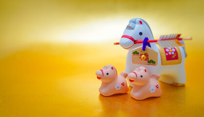 午年のお正月素材（年賀状素材）