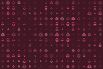 Digital background with repeating stylized bug icons in varying shades of pink and red on a dark maroon backdrop, representing software errors or cybersecurity threats.