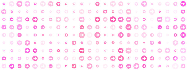 Dynamic Digital Arrow Pattern Background with Pink and Purple Circles on Black, Representing Data Flow, Technology, and Forward Movement