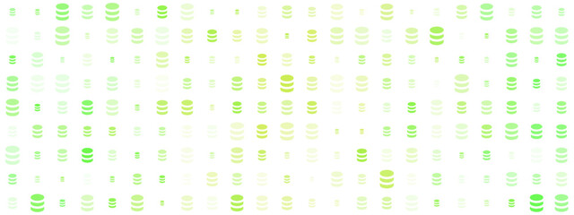 Abstract Green Digital Data Stacks Pattern on transparent background, Modern Technology and Information Concept